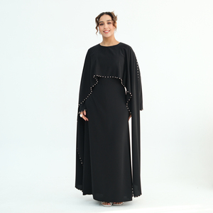 MEXIZO 2026 <span class=keywords><strong>Grossiste</strong></span> Robe Abaya Musulmane Moderne de Luxe Style Aïd, Modèle Cape avec Bordure Perlée pour Usage Quotidien - Product Image 3