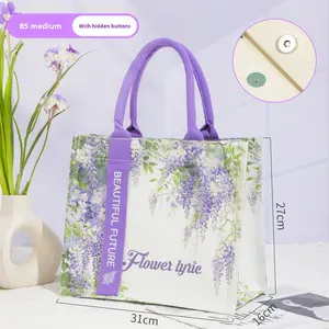 Sac fourre-tout personnalisé en toile de tournesol, durable, léger, avec chaînes, grande capacité, pliable, sac à main tendance pour les sorties, sac cadeau personnalisé - Product Image 3