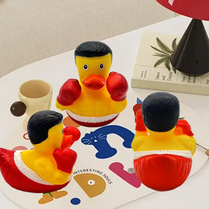 Tùy Chỉnh 3 Inch Hot Bán Võ Sĩ Quyền Anh Cao Su Vịt Tiếng Rót Vàng Tắm Nổi Đồ Chơi Cho Trẻ Em - Product Image 3