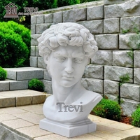 Statue de buste de David en marbre de sculpture sur pierre de sculpture italienne célèbre