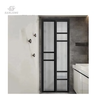 Puerta de Baño de Vidrio para Privacidad, Puertas Impermeables para Baños, Puertas Corredizas para Baño