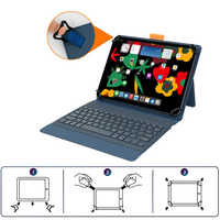 Housse universelle en cuir PU ergonomique pour clavier sans fil à commutateur à ciseaux pour tablette PC de 9,7 à 11 pouces, nouveau