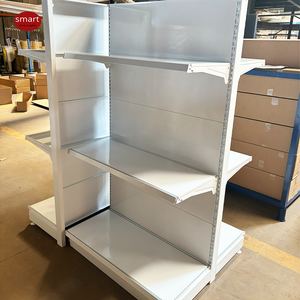 Scaffale <span class=keywords><strong>per</strong></span> supermercato leggero <span class=keywords><strong>a</strong></span> singola faccia con pannello posteriore liscio, unità gondola <span class=keywords><strong>a</strong></span> parete - Product Image 4