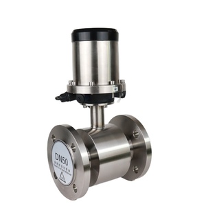 Meteran magnetis bertenaga baterai IP68 meteran aliran elektromagnetik cair Digital baja tahan karat untuk air dingin garam - Product Image 2