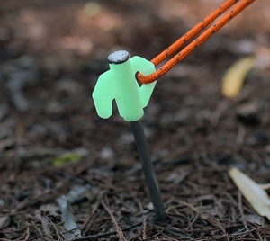 Picchetti da terra glow-in-the-dark da esterno 21cm pioli in acciaio fluorescente <span class=keywords><strong>accessori</strong></span> da campeggio pioli da campeggio antivento addensati - Product Image 5