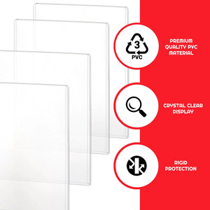 Leshiny pha lê rõ ràng bạc kích thước cho siêu rõ ràng cao <span class=keywords><strong>Pro</strong></span> chất lượng truyện tranh toploaders không có đóng cửa biểu tượng tùy chỉnh - Product Image 6