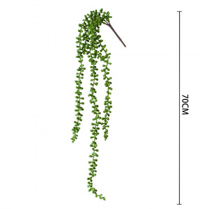 Plante succulente artificielle en guirlande de 70 cm, verte, en plastique, pour décoration murale intérieure - Product Image 5