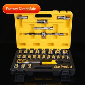 Custom Automotive Repair Workshop Tool Kit Mechanic Tools Socket <strong>Set</strong> <strong>Small</strong> 37pcs 1/2" Socket <strong>Wrench</strong> <strong>Set</strong> Box Handy Tool <strong>Set</strong> - Product Image 2