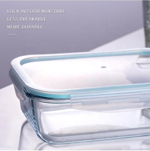 Thủy tinh BoroSilicate cao bữa ăn Prep <span class=keywords><strong>container</strong></span> mà không có ngăn <span class=keywords><strong>container</strong></span> thực phẩm - Product Image 4