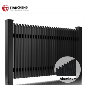 Đen sơn tĩnh điện sân sau <span class=keywords><strong>Composite</strong></span> Nhôm hàng rào dọc hàng rào vườn <span class=keywords><strong>2025</strong></span> phổ biến - Product Image 3