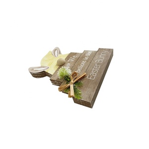 Cartel de madera decorativo de Primavera de Pascua conejito adorno de jardín Placa de mesa para decoración del hogar - Product Image 4