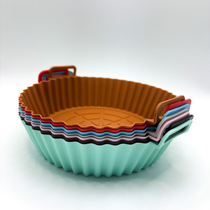 <b>Silicone</b> <b>Baking</b> <b>Tray</b> Round Microwave Safe Non-Stick Eco-Friendly Air Fryer Oven Use - Product Image 2