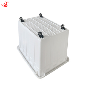 Boîte solide de 300L pour aquaculture, poisson, <span class=keywords><strong>crevette</strong></span>, ferme, grandes caisses de stockage, conteneur de recyclage en plastique avec roue - Product Image 3