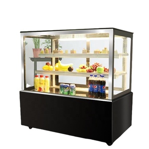 Vitrina Refrigerada para Pasteles de Mármol Artificial con Puerta Corredera de Vidrio, Iluminación LED y Enfriamiento por Aire de 2-10°C para Cafetería o Panadería - Product Image 6