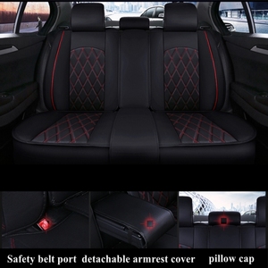 Ensemble de housses de siège de voiture avant et arrière en matériau PU durable - Product Image 6