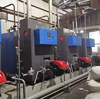 Boiler industri 500 1 1.5 2 4ton struktur Horizontal otomatis tabung api tekanan rendah generator uap minyak bahan bakar Gas alami