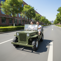 Suspensión Mejorada QIQU para Resorts de Lujo Premium con Asientos de Cuero, Jeep Eléctrico Go Kart
