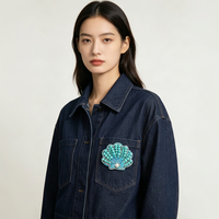 Lot de 7 patchs artisanaux perlés sur le thème de la vie marine, vente en gros, appliques 3D personnalisées sur le thème de l'océan pour vêtements, jeans, sacs, articles de luxe