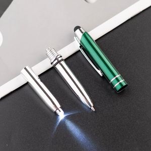 3-in-1 Ballpoint <b>Pen</b> <b>with</b> <b>Stylus</b> & LED, Black Ink 1.0mm Metal, Custom for Touchscreens, Office, Home, Promotional Gift - Product Image 3