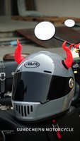 Décoration de casque, ventouse, cornes de diable, simulation de cornes de casque pour moto, véhicule électrique