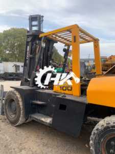לתלות kui komatsu100 10 טון 90% יפני מקורי חדש עם epa, צ 'ה חקלאית זול משומש komatsu100 מלגזה עבור ליטוף - Product Image 5