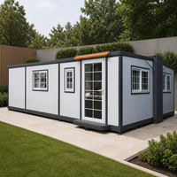 Maison conteneur modulaire préfabriquée en panneaux sandwich, style tendance, extensible, 40 pieds, mobile, type ferme, mini-maison, kiosque café