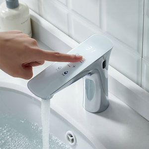 Mới đến Chrome cảm biến hồng ngoại vòi sang trọng thông minh tắm chậu vòi nước với điều chỉnh nhiệt độ - Product Image 2