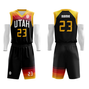 成人篮球服定制原装篮球套装升华印花标志篮球服 - Product Image 4