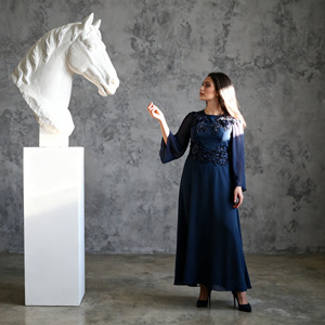 Abaya en polyester imprimé de luxe, robe maxi élégante et modeste pour femmes musulmanes, vente en gros, OEM, ODM, design personnalisé, nouveau modèle - Product Image 4