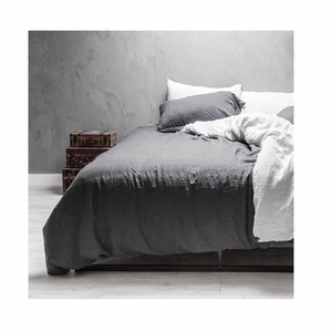 Respirant 100% ensemble de literie en <span class=keywords><strong>lin</strong></span> français ensemble de draps de <span class=keywords><strong>lin</strong></span> lavé poids de gramme épais 200GSM ensemble de draps en <span class=keywords><strong>lin</strong></span> - Product Image 2