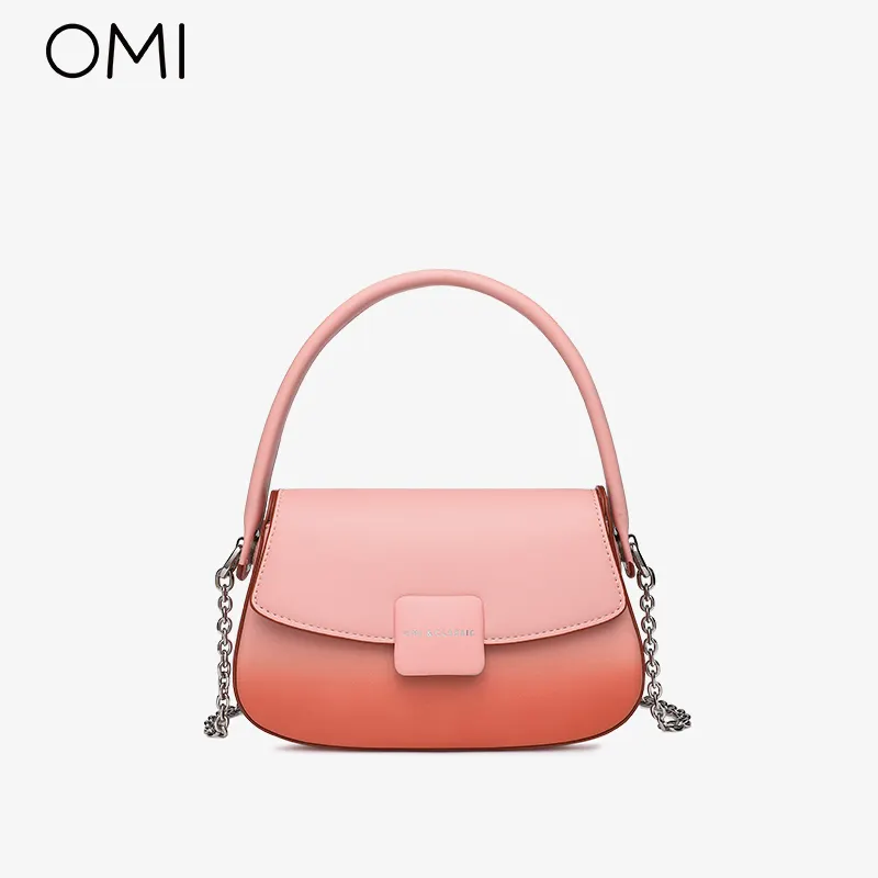 OMI small Satchel wallet pink messenger bag for shopping green women pu leather Satchel bags shoulder bags