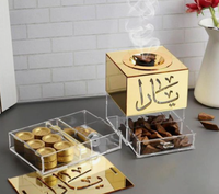 RAY YI Vente en gros personnalisée Élégant brûleur d'encens en acrylique Cadeau du Moyen-Orient Hajj avec brûleur d'encens Bakhoor