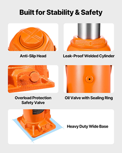 <span class=keywords><strong>Cric</strong></span> <span class=keywords><strong>hydraulique</strong></span> à bouteille 20 tonnes, robuste, soudé, <span class=keywords><strong>pour</strong></span> voiture, SUV, pick-up, réparation automobile, levage domestique et équipement agricole - Product Image 3