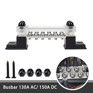 พาวเวอร์บัสบาร์ YC102152 6-ช่อง150A ทองแดง12-48V พร้อมฝาปิดโปร่งใสสำหรับระบายความร้อนด้วย RV ตามธรรมชาติ - Product Image 2