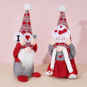 Gesichtslose Gnome-Plüschpuppe Buffalo-Platte nordische Gnome-Land-Gottespuppe Halloween Weihnachten Valentinsgeschenke Valentinstag Dekor - Product Image 6