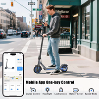 Trottinette électrique ES8501 pour adultes, contrôlée par application, avec capteur, 350W, pliable rapidement, étanche, batterie au lithium, entrepôt américain