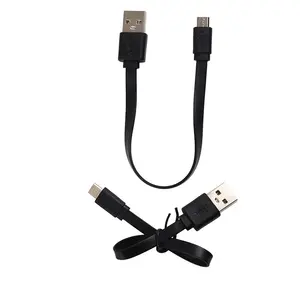 Großhandel 0,2 m 1A USB Runde Kabel Noodle Wohnung Ladegerät Kabel Power Bank Kurze Usb-kabel für iPhone für Android