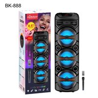Haut-parleur cylindrique sans fil de 8 pouces à volume élevé pour l'extérieur, subwoofer de danse carrée, audio puissant