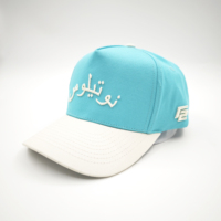 Gorra de Béisbol Deportiva de Dos Tonos, 5 Paneles, con Bordado a Mano, Estilo Oxford, Unisex, Ajustable, Estilo Hip Hop