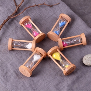 Reloj de Arena Cilíndrico de Madera y Vidrio, Diseño Minimalista Hecho a Mano, 1, 3, 5 Minutos, Portátil, Temporizador Preciso para Juegos Infantiles, Bodas, Hogar - Product Image 6