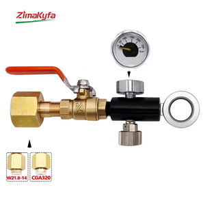 Adaptador de Cilindro SodaStream Quick Connect DUO para Recarga de CO2, Manómetro de 250 Bares, Válvula de Bola, Soporte OEM Personalizable - Terra - Product Image 3