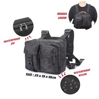 Sac de poitrine transfrontalier pour la randonnée et l'escalade, respirant, imperméable, multi-poches, style Instagram, tendance et cool pour hommes