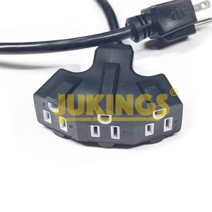 16/3 6ft शक्ति कॉर्ड बिजली के आउटडोर हैवी ड्यूटी 220v बहु सॉकेट विस्तार तार - Product Image 5