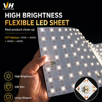 Panneau de rétroéclairage LED flexible pour marbre onyx, pierre translucide, 24V, découpable, CRI90+, pour comptoirs, murs, enseignes