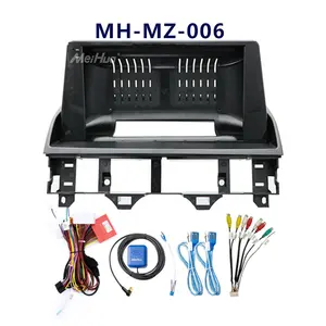 Meihua Android Car Video Radio Frame for Mazda 6 2004-2015 with RCA Cable ISO Wiring 16pin Harness Accessories Bezel