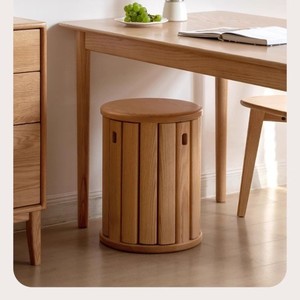 Solid Wood Stackable <b>Stool</b> Oak Living Room Home <b>Stool</b> <b>Ottoman</b> Adult Use - Product Image 2