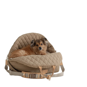 Küçük ölçekli taşınabilir katı desen köpek seyahat taşıyıcısı torba havayolu onaylı naylon % yükseltici koltuk pamuk fermuar kapatma kare şekli - Product Image 4