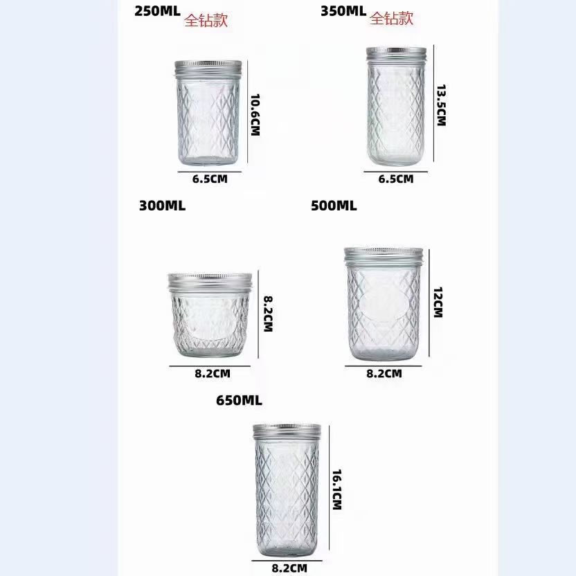 Regular-Mouth Glass Mason Jars, 8-Ounce (6-Pack) Glass Canning Jars with Silver Metal Airtight Lids and Bands with Chalkboard