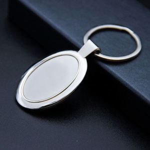 Wholesale <b>Blank</b> Plain Round Shaped Custom Laser Logo Luxury Souvenir Made Metal Ring for Printing Keychain Accessories - Product Image 4