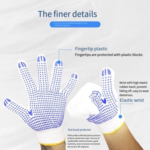 <strong>Glove</strong> PVC Dotted Cotton <strong>Gloves</strong> <strong>with</strong> Excellent <strong>Grip</strong> XL Size Customizable General Purpose Construction Work - Product Image 3